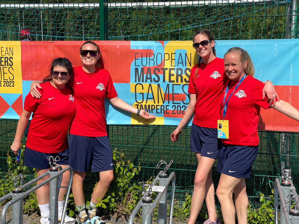 Soccer players at World Masters